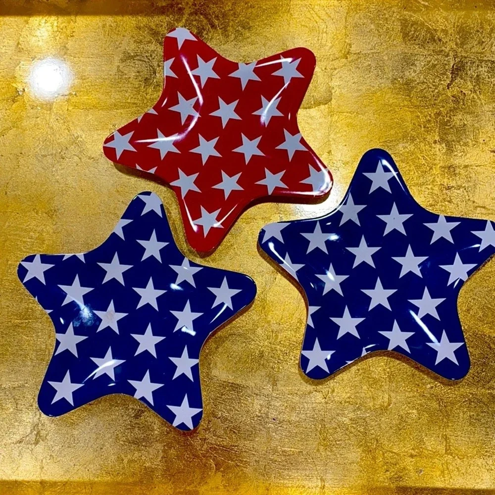 Pier 1‎ Set of 3 Americana Star-Shaped Small Plates